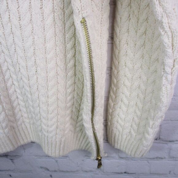 NWT Zara Zippered Side Cable Knit Sweater - Picture 2 of 4